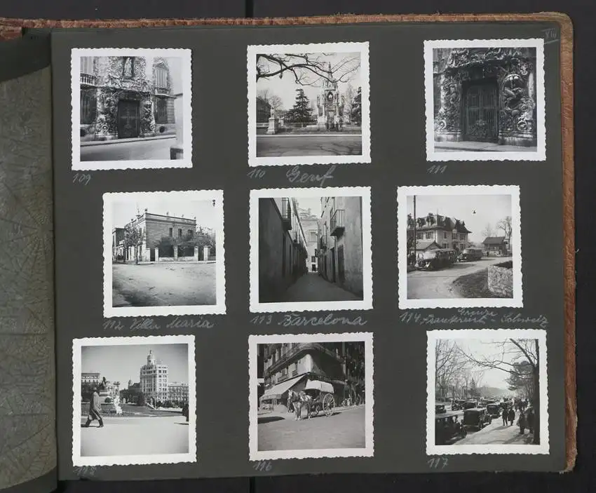 Fotoalbum mit 195 Fotografien, Ansicht Barcelona, Reise Schweiz-Spanien mit Autozug, Italien mit Grenze 12