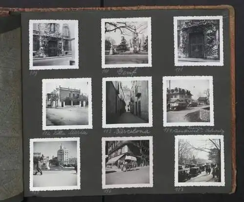 Fotoalbum mit 195 Fotografien, Ansicht Barcelona, Reise Schweiz-Spanien mit Autozug, Italien mit Grenze