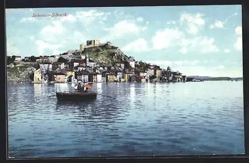 AK Sebenico, Blick zum Ort