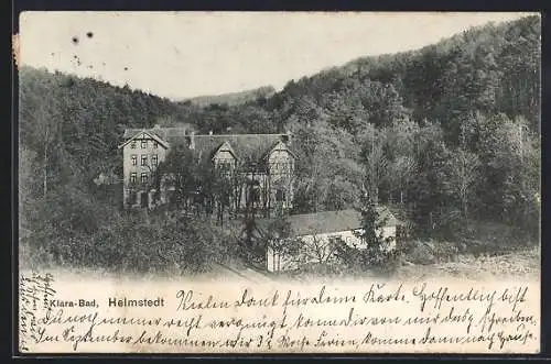 AK Helmstedt, Hotel Klara-Bad mit Umgebung aus der Vogelschau