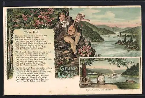 AK Hann Münden, Weserstein, Text des Weserliedes