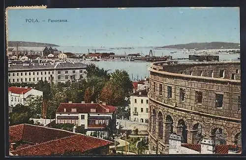 AK Pola, Panorama mit Rundbau