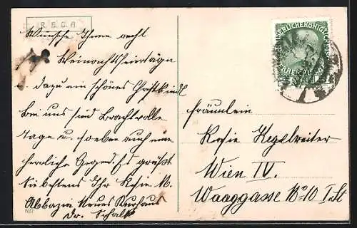 AK Abbazia, Teilansicht mit Uferpartie