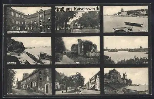 AK Kaiserswerth, Ruine, Clemensplatz und Altes Seminar