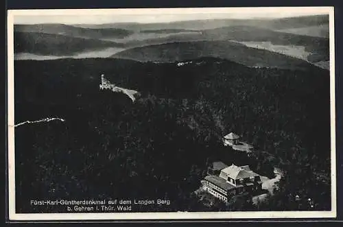 AK Gehren i. Thür. Wald, Fürst-Karl-Güntherdenkmal auf dem langen Berg