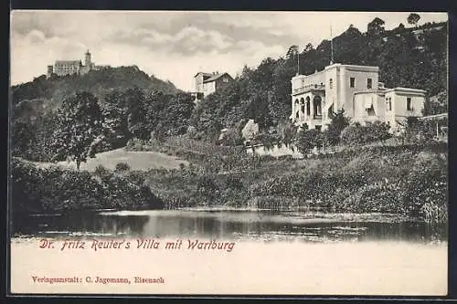 AK Eisenach, die Wartburg, Dr. Fritz Reuters Villa