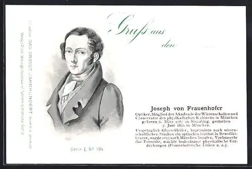 AK Wissenschaftler Joseph von Frauenhofer im Mantel