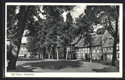 AK Bad Essen, Fachwerkhäuser am Kirchplatz