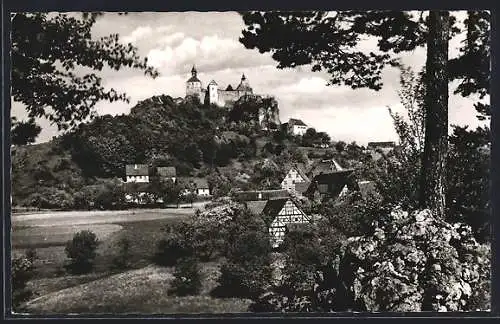 AK Hohenstein /Fränk. Alb, Ortsansicht mit Burg