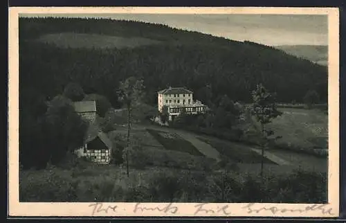 AK Iserlohn, Waldhotel Franzosenhohl aus der Vogelschau