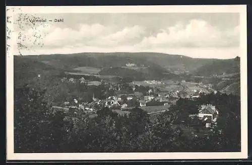 AK Dahl /Volmetal, Gesamtansicht mit Umgebung aus der Vogelschau