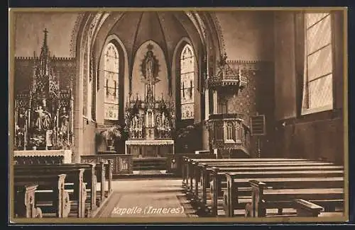 AK Arnsberg / Ruhr, Kapelleninneres im Lyzeum St. Maria der Armen Schulschwestern