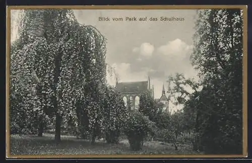 AK Arnsberg / Ruhr, Ansicht vom Park auf das Lyzeum St. Maria der Armen Schulschwestern