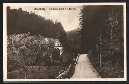 AK Arnsberg / Ruhr, Eingang zum Seufzertal