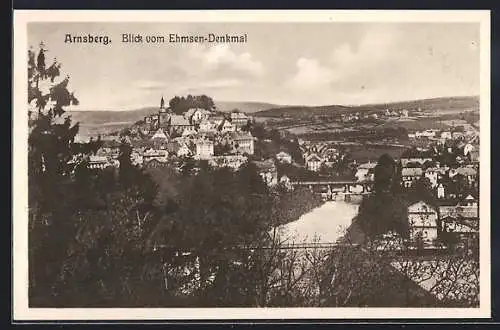 AK Arnsberg / Ruhr, Blick vom Ehmsen-Denkmal