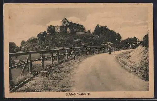 AK Waldeck / Edersee, Burg-Hotel Schloss Waldeck von Carl Isenberg