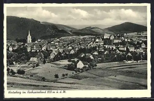 AK Winterberg im Hochsauerland, Ortsansicht aus der Vogelschau