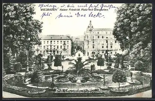 AK Wiesbaden, Blick auf Kaiser-Friedrich-Platz