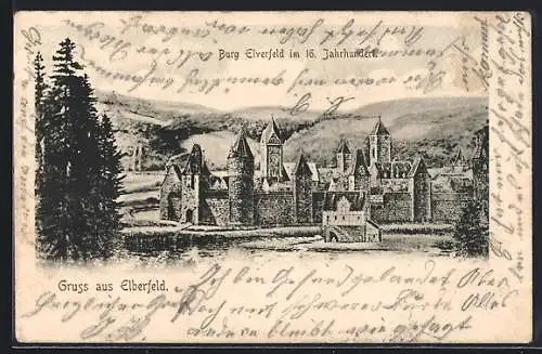 AK Elberfeld, Burg Elverfeld im 16. Jhd.