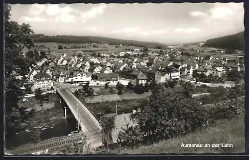 AK Aumenau an der Lahn, Teilansicht vom Hügel aus