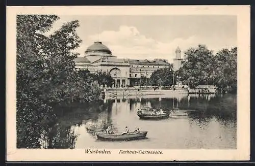 AK Wiesbaden, Kurhaus von der Gartenseite