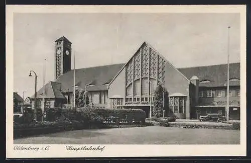 AK Oldenburg i. O., Blick auf den Hauptbahnhof