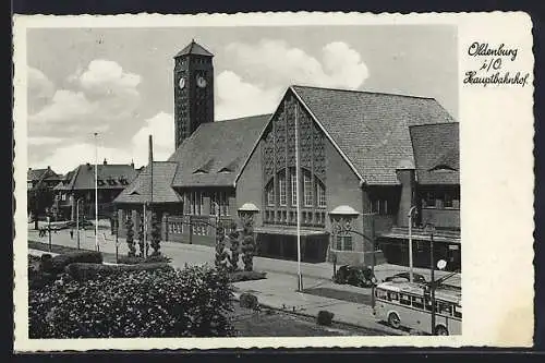 AK Oldenburg i. O., Oberleitungsbus am Hauptbahnhof