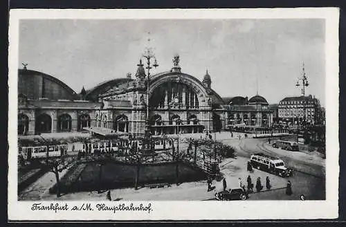 AK Frankfurt a. M., Blick auf den Hauptbahnhof