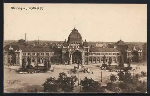 AK Nürnberg, Blick auf den Hauptbahnhof