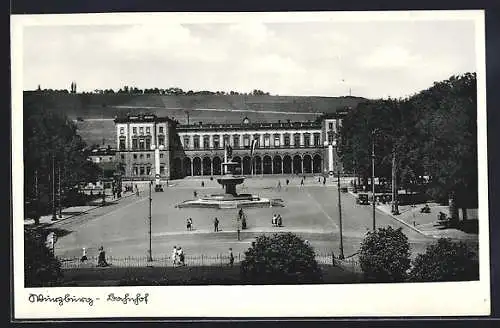 AK Würzburg, Brunnen vor dem Bahnhof