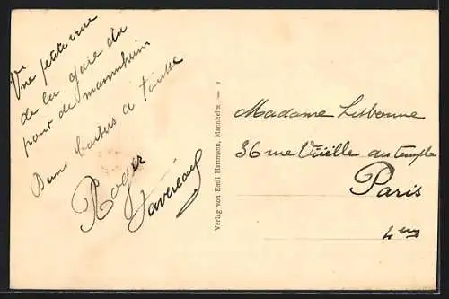 AK Mannheim, Hauptbahnhof Vorderansicht