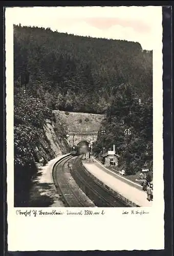 AK Oberhof /Th., Bahnhof am Brandleite-Tunnel