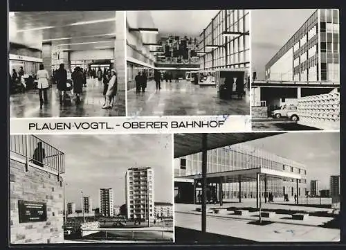 AK Plauen / Vogtl., Oberer Bahnhof, Innenansichten, Eingang