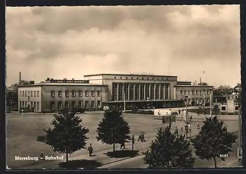 AK Merseburg, Blick auf den Bahnhof