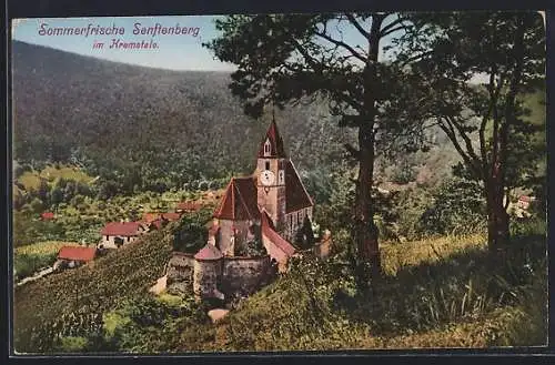 AK Senftenberg im Kremstale, Teilansicht mit der Kirche