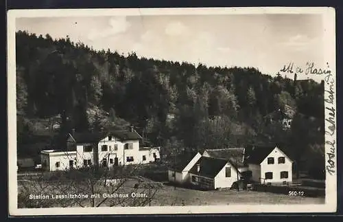 AK Lassnitzhöhe, Gasthaus Otter und Bahnhof