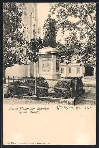 AK Wien, Hietzing, Blick auf das Kaiser Maximilian-Denkmal von Joh. Meixner