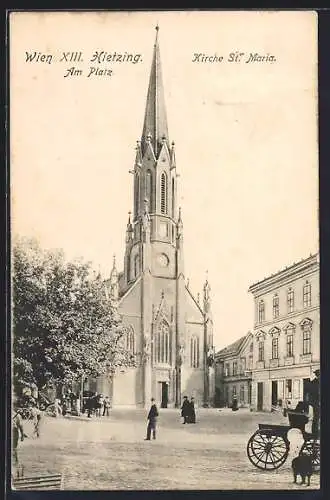 AK Wien, Hietzing, Kirche St. Maria am Platz