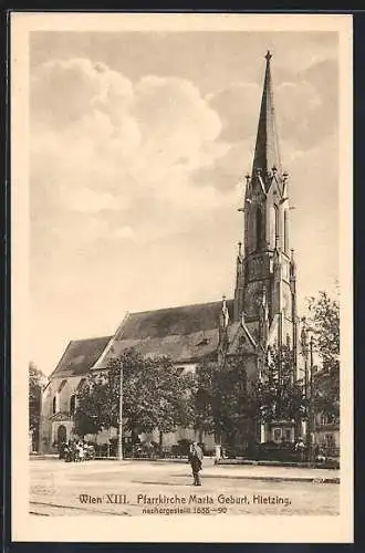 AK Wien, XXIII. Internationaler Eucharistischer Kongress 1912, Pfarrkirche Maria Geburt in Hietzing