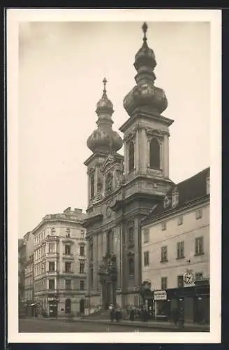 AK Wien, Alserstrasse, Kirche zur allerh. Dreifaltigkeit