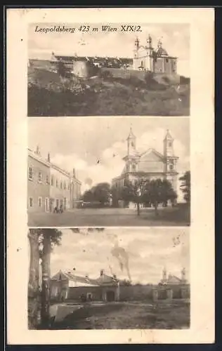 AK Wien, Leopoldsberg, Partie an der Kirche