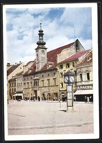 AK Maribor / Marburg, Platz mit Rathaus