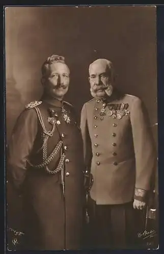 AK Die Kaiser Wilhelm und Franz Joseph