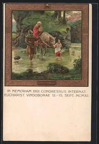 Künstler-AK Wien, Congressus Internat. Eucharist Vindobonae, Rudolph von Habsburg