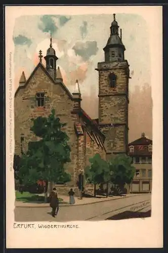 Künstler-AK Marcks: Erfurt, Wigbertkirche