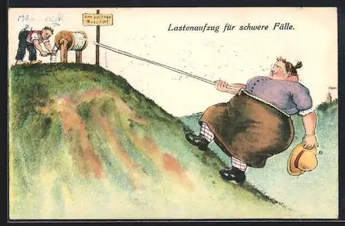 AK Übergewicht, Lastenaufzug für schwere Fälle