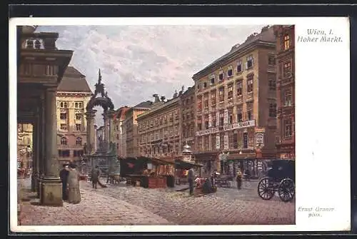 Künstler-AK Ernst Graner: Wien, Hoher Markt