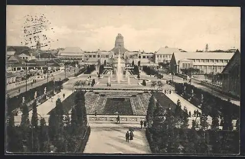 AK Leipzig, Internationale Baufachausstellung mit Sonderaustellungen 1913, Blick vom Eingang an der Strasse des 18.10.