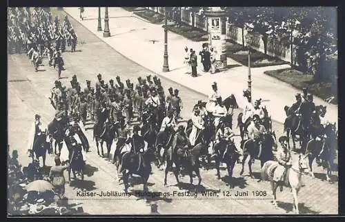 AK Wien, Kaiser-Jubiläums Huldigungs-Festzug 1908