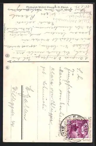 AK Schweiz, Appenzeller Kinder in Tracht küssen sich